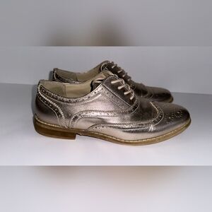 Rose Gold Womens Oxford Flats